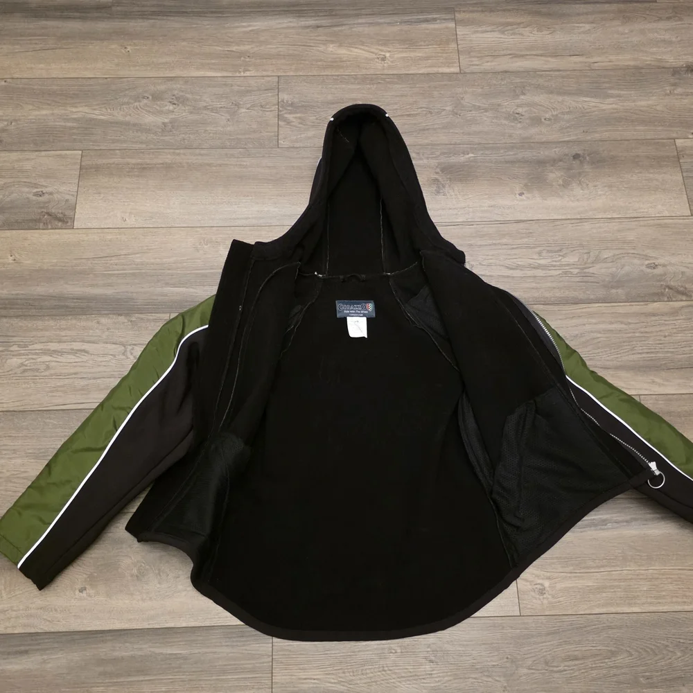 Corazzo Motorcycle Jacket Woman Large Armored Black Green Reflective Made USA - Picture 12 of 16